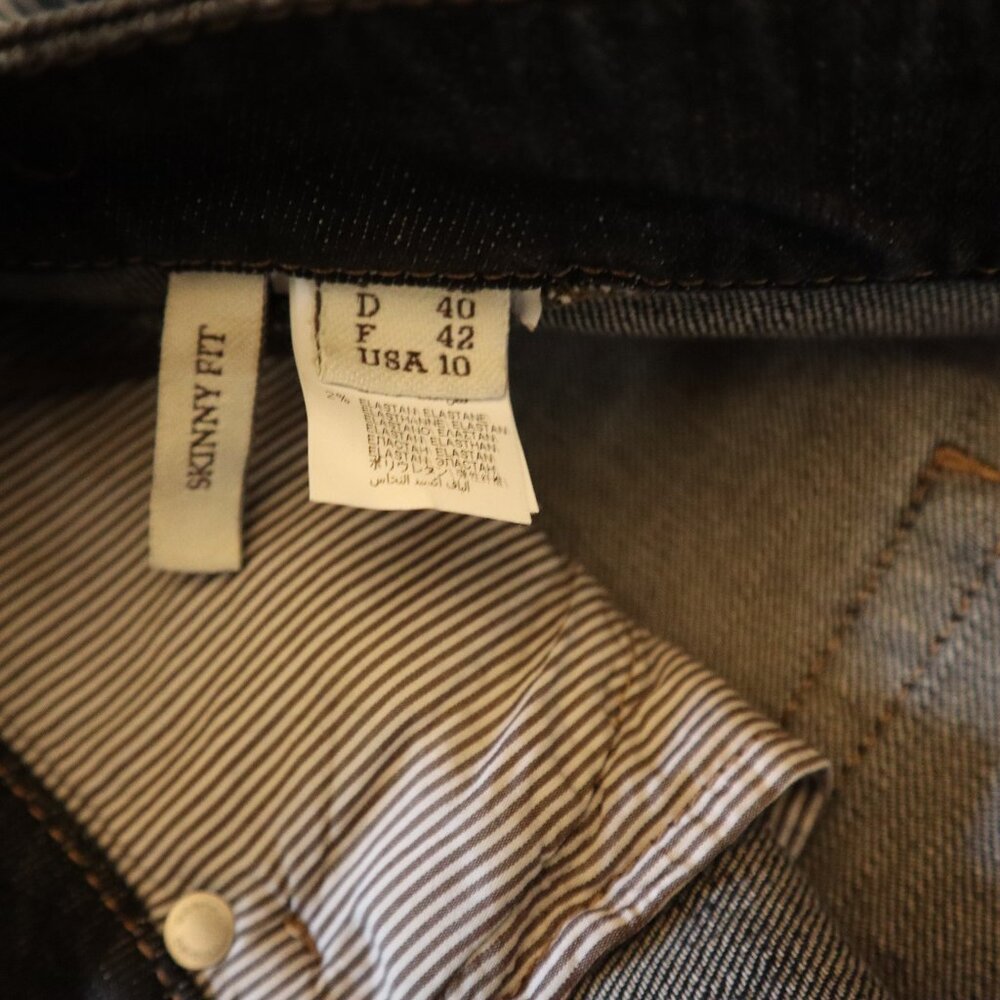 Brunello Cucinelli Black Jeans Distressed Skinny Denim Monili Trim IT 46 USA 10 - Picture 9 of 9